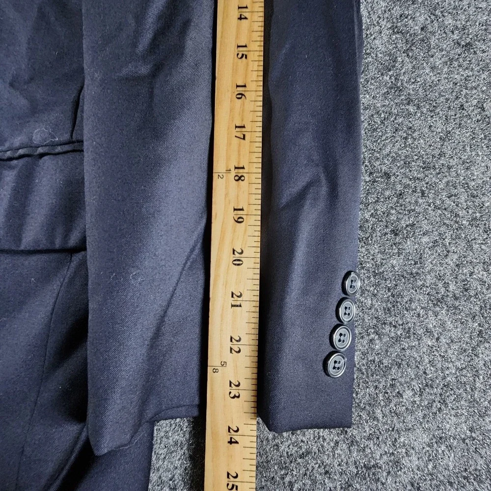 Jos A Bank Gordon Navy Blue Wool‎ Blazer Sport Coat Jacket Mens 44S